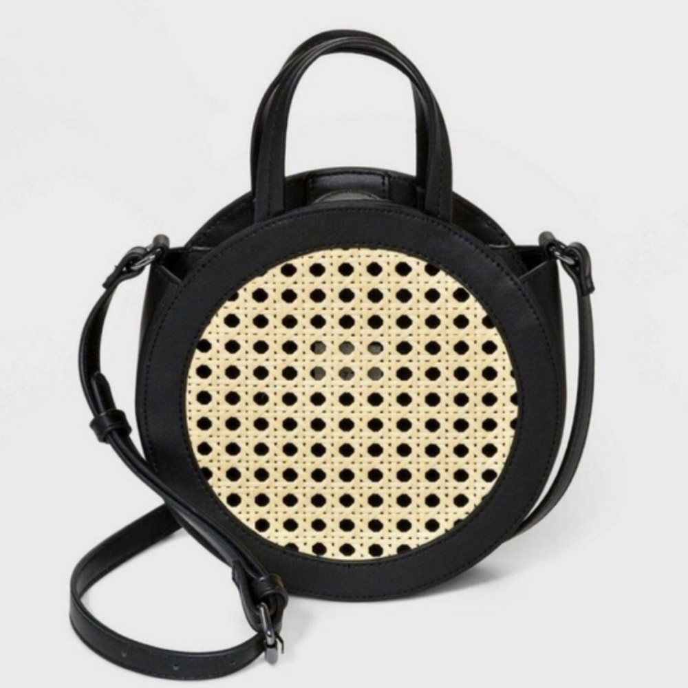 A New Day Wiker Black Crossbody Purse